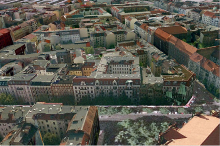 3D city model of Berlin textured from oblique aerial images