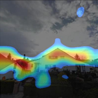 façade imagery with predicted class and with associated percentage of confidence