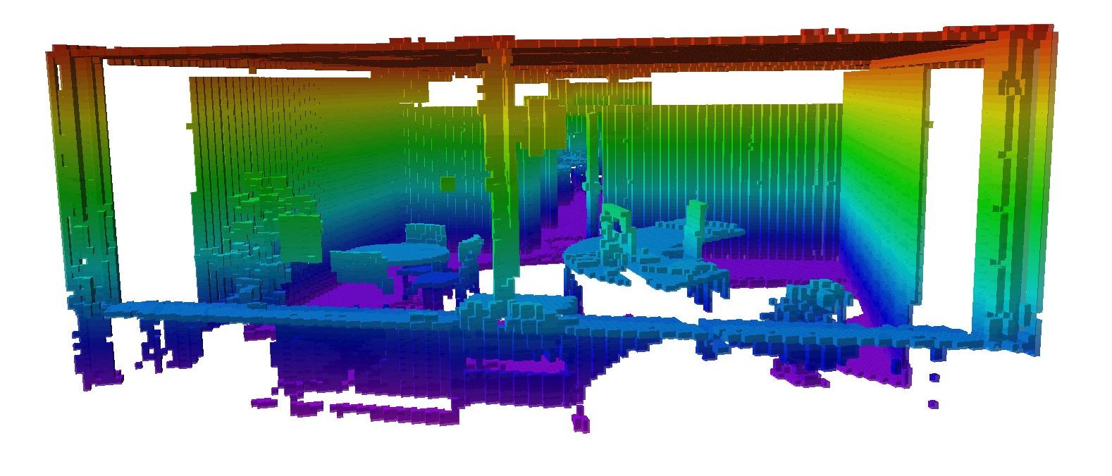 Occupancy map visualized with octovis