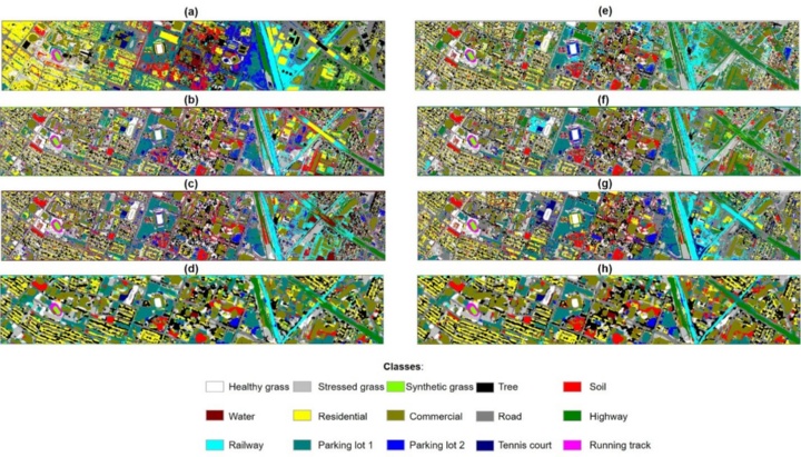 The result classification map of Houston dataset.